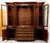 SOLD - THEODORE ALEXANDER Monumental Flame Mahogany Breakfront China Cabinet