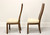 SOLD - HENREDON Scene One Campaign Style Dining Side Chairs - Pair B