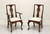 SOLD - CRAFTIQUE Solid Mahogany Queen Anne Dining Chairs - Set of 8