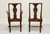 SOLD - CRAFTIQUE Solid Mahogany Queen Anne Dining Chairs - Set of 8