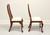 SOLD - HENKEL HARRIS 105S 24 Solid Wild Black Cherry Queen Anne Dining Side Chairs - Pair C