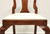 SOLD - HENKEL HARRIS 105S 24 Solid Wild Black Cherry Queen Anne Dining Side Chairs - Pair C