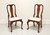 SOLD - HENKEL HARRIS 105S 24 Solid Wild Black Cherry Queen Anne Dining Side Chairs - Pair B