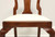 SOLD - HENKEL HARRIS 105S 24 Solid Wild Black Cherry Queen Anne Dining Side Chairs - Pair A