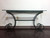 SOLD OUT - Green Metal & Beveled Glass Console Table / Sofa Table