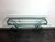 SOLD OUT - Green Metal & Beveled Glass Console Table / Sofa Table