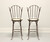 SOLD - CHARLESTON FORGE Wrought Iron Shaker Arch Bar Height Swivel Stools - Pair E