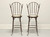 SOLD - CHARLESTON FORGE Wrought Iron Shaker Arch Bar Height Swivel Stools - Pair D