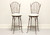 CHARLESTON FORGE Wrought Iron Shaker Arch Bar Height Swivel Stools - Pair C