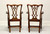 SOLD - HENKEL HARRIS 107A 29 Mahogany Chippendale Dining Armchairs - Pair