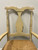 SOLD - Vintage Italian Distressed Creamy Yellow Painted Rush Seat Armchairs - Pair