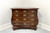 HENREDON Burl Walnut Chippendale Style Bombe Bachelor Chest