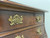 HENREDON Burl Walnut Chippendale Style Bombe Bachelor Chest