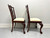 SOLD - MAITLAND SMITH Solid Mahogany Chippendale Ball in Claw Dining Side Chairs - Pair A