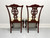 SOLD - MAITLAND SMITH Solid Mahogany Chippendale Ball in Claw Dining Side Chairs - Pair A