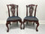 SOLD - CENTURY Mahogany Chippendale Ball in Claw Dining Side Chairs - Pair A
