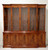 SOLD - Monumental Flame Mahogany Breakfront Bookcase / China Cabinet