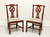 SOLD - HENKEL HARRIS 101S 24 Solid Wild Black Cherry Chippendale Dining Side Chairs - Pair B