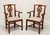 HENKEL HARRIS 101A 24 Solid Wild Black Cherry Chippendale Dining Armchairs - Pair