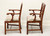 HENKEL HARRIS 101A 24 Solid Wild Black Cherry Chippendale Dining Armchairs - Pair
