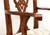 SOLD -  HENKEL HARRIS 101A 24 Solid Wild Black Cherry Chippendale Dining Armchairs - Pair