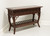 SOLD - CENTURY Faux Bamboo Rattan and Mottled Composition Console Table