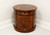 SOLD - HENKEL HARRIS 5442W 29 Inlaid Flame Mahogany Round Drum Table