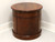 SOLD - HENKEL HARRIS 5442W 29 Inlaid Flame Mahogany Round Drum Table