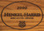 SOLD - HENKEL HARRIS 198 29 Banded Mahogany Nightstand Bedside Chest