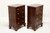 SOLD - CRAFTIQUE Solid Mahogany Chippendale Four-Drawer Nightstands Bedside Chests - Pair B