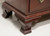 SOLD - CRAFTIQUE Solid Mahogany Chippendale Four-Drawer Nightstands Bedside Chests - Pair A