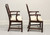 SOLD - STATTON Old Towne Cherry Chippendale Dining Armchairs - Pair