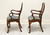 SOLD - HICKORY CHAIR Mahogany Queen Anne Style Dining Armchairs - Pair