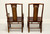 SOLD - WHITE OF MEBANE Asian Style Mahogany Dining Chairs - Set of 6