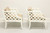 MARDEN Mid Century Ivory Painted Occasional Chairs - Pair