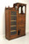 SOLD - Antique Victorian Era Oak Side By Side Secretary Desk Display Cabinet