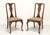SOLD - HICKORY CHAIR Mahogany Queen Anne Dining Side Chairs - Pair A