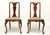 SOLD - HICKORY CHAIR Mahogany Queen Anne Dining Side Chairs - Pair A