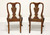 SOLD - HENKEL HARRIS 110S 29 Solid Mahogany Queen Anne Dining Side Chair - Pair C