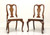 SOLD - HENKEL HARRIS 110S 29 Solid Mahogany Queen Anne Dining Side Chair - Pair B