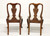 SOLD - HENKEL HARRIS 110S 29 Solid Mahogany Queen Anne Dining Side Chair - Pair A