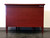 SOLD OUT - Red Painted Demilune Commode Chest with Foliate and Avian Themes