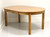 SOLD - Round Mission Oak Dining Table