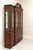 SOLD - ETHAN ALLEN 18th Century Inlaid Mahogany Chippendale Breakfront China Cabinet