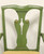 Farmhouse Style Green Painted Armchair with Distressed Finish