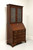 SOLD - CRAFTIQUE Solid Mahogany Chippendale Style Secretary Desk with Bookcase