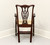 Late 20th Century Solid Mahogany Straight Leg Chippendale Armchair