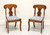 SOLD - CASSADY Solid Cherry Empire Style Dining Side Chairs - Pair C