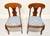 SOLD - CASSADY Solid Cherry Empire Style Dining Side Chairs - Pair C