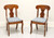 SOLD - CASSADY Solid Cherry Empire Style Dining Side Chairs - Pair B